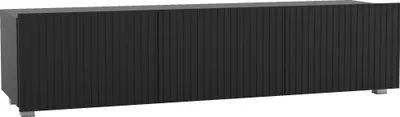 Obrázek produktu pro RAVIO TV lowboard Kolder 150 cm RTV skříňka závěsná nebo stojící HiFi skříňka s žebrovanými čely (černá)