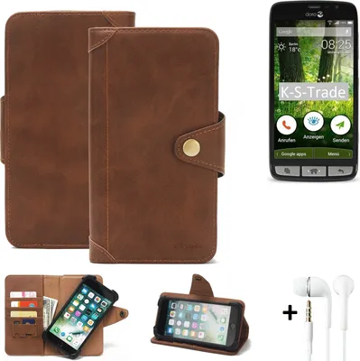 Produktbild von K-S-Trade Handy Hülle kompatibel mit doro Liberto 825 Schutzhülle Walletcase Bookstyle Tasche Handyhülle Schutz Case Handytasche Wallet Flipcase