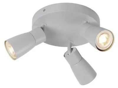 Imagen del producto de SLV PURI 2.0, foco de techo o pared, forma redonda, 3 bombillas GU10, máximo 6W por bombilla, color gris, modelo 1008343