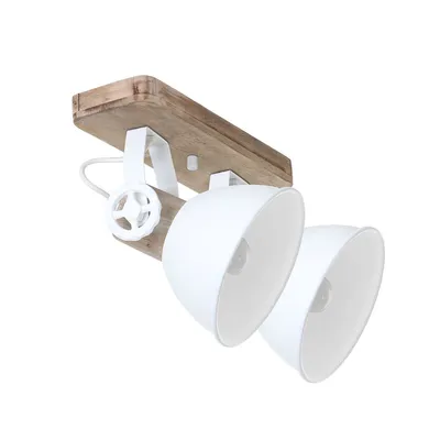 Immagine prodotto di Mexlite - faretto - Gearwood - legno - metallo legno di gomma - faretto a superficie - E27 - 7969W
