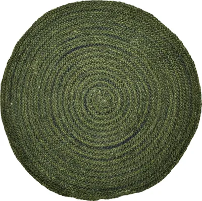 Immagine prodotto di Tappeto di iuta etno boho deco Abrila rotondo 100 cm verde