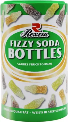 Produktbild von Rexim Fizzy Soda Bottles 250g Saure Fruchtgummis