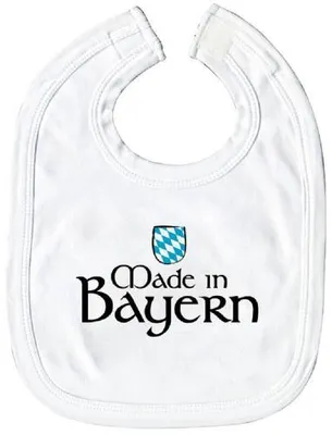 Produktbild von Baby-Lätzchen mit Druckmotiv - Bayern - 08452 weiss