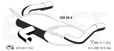 Produktbild von ERNST 309066 Endschalldämpfer für FORD Kuga Mk2 (DM2) Auspuff