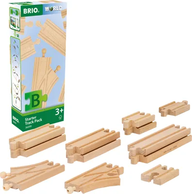 Produktbild von Ravensburger BRIO World – 36099 Schienen Starter Sortiment B | 12-teiliges Holzschienenset für Kinder ab 3 Jahren