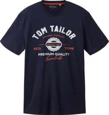 Produktbild von Tom Tailor T-Shirt Kurzarmshirt mit Rundhalsausschnitt und Logoprint