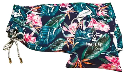 Produktbild von Bondi Joe Herren Badeshorts Roscoe Green - tropical leaves - Größe XL