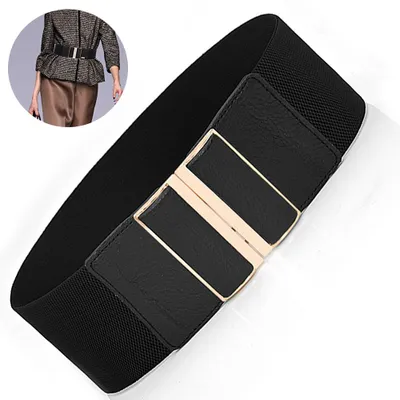 Produktbild von Damen breiter Gürtel, elastischer Stretch-Taillenbund, Damen-Kummerband