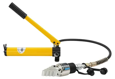 Produktbild von Hydraulischer Flanschspreizer - 8 t Split-Ausführung - 30 mm Spreizweg - Manuell betrieben - Mit Hydraulikpumpe - Gelb