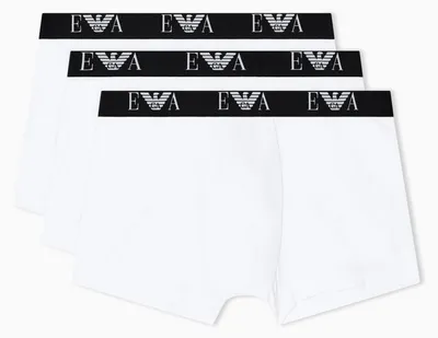 Produktbild von Emporio Armani Herren 3er-Pack Badeshorts, Weiß/Weiß/Weiß, Größe L (EU)