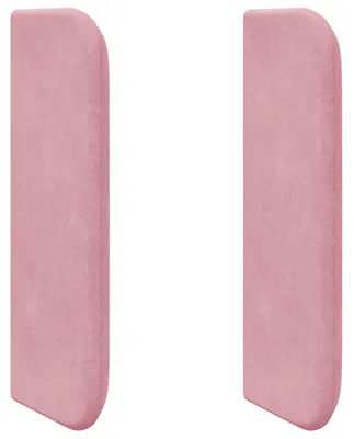Image de Tête de lit VidaXL « Oreille » rose, 40,5 x 40,5 x 4 cm, velours
