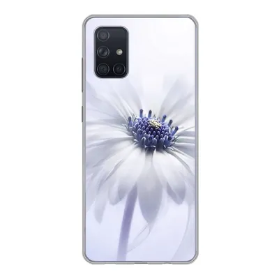 Produktbild von MuchoWow® Handyhülle Schutzhülle Hülle für Samsung Galaxy A51 5G Blume - Abstrakt - Weiß Silikon Softcase Handy Hülle - Abbildung
