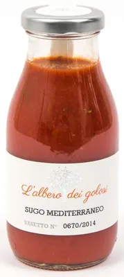Image de Sauce tomate méditerranéenne, 250 ml. - L'albero dei golosi