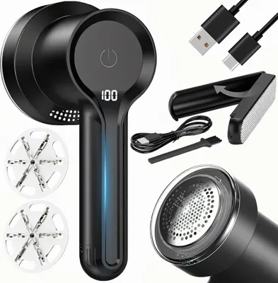 Produktbild von Elektrischer Fusselentferner wiederaufladbar, 2-in-1 Fusselrasierer, Tragbarer Fusselentferner, Fabric Shaver, Lint Remover 7-tlg Retoo