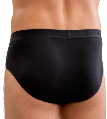 Produktbild von HERMKO 8310 Herren Slip aus Baumwolle / Elasthan, Größe:D 5 = EU M, Farbe:schwarz
