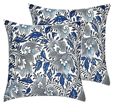 Productafbeelding van Kussensloop, 40x40 cm, set van 2, donkerblauw, Paisley-motief
