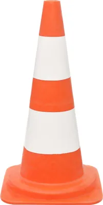 Obrázok produktu pre Dopravný kužeľ Wiltec 50 cm vysoký, bezpečnostný dopravný kužeľ, reflexný pylón, výstražný kužeľ z robustného PVC pre staveniská