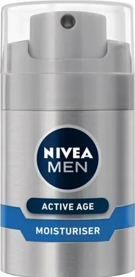 Produktbild von NIVEA Men Active Age Hyaluron, Männer, 50 ml, Creme, Hautalterung, Reife Haut, Tag, Anti-Falten, Kräftigend, Feuchtigkeitsspendend, Schutz