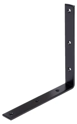 Zdjęcie produktu dla Alberts 824792 Balkenwinkel - schwarz - kunststoffbeschichtet - 200 x 200 x 26 x 5 mm, 25er Set