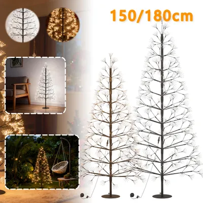 Produktbild von LARS360 LED Feuerwerksbaum 150 cm, Kaltweiß – Künstlicher Baum, 1500 LEDs, stabile Stahlkonstruktion, dekorative Beleuchtung für Wohnzimmer & Garten