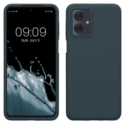 Produktbild von kwmobile Handyhülle für Motorola Moto G54 5G Hülle - Case Silikon - Kabelloses Laden - Schutzhülle Cover in Dunkler Schiefer