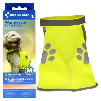 Produktbild von First Aid Only Hundewarnweste Gelb Größe M reflektierend 100% Polyester waschbar