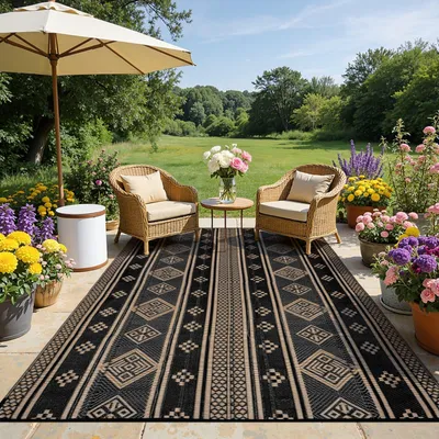 Outdoor Teppich 180x270 cm, umkehrbar, UV-beständig, Polypropylen
