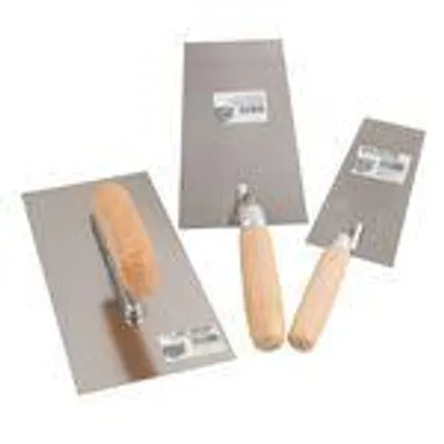 Obrázok produktu pre Jung Henkelmann Kellen-Set mit Holzheft Putzkelle Glättekelle Maurerkelle Stahl