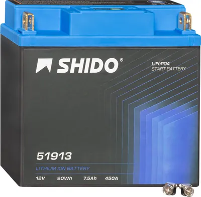 Produktbild von Shido Lithium Motorradbatterie LiFePO4 51913 12V