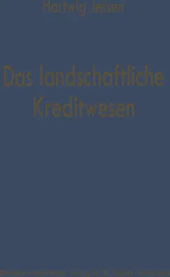 Produktbild von Das landschaftliche Kreditwesen