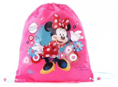 Immagine prodotto di Borsa palestra Minnie Mouse con fiori, 44 x 37 cm