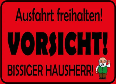 Produktbild von vianmo Holzschild 30x40 cm Ausfahrt freihalten biss. Hausherr