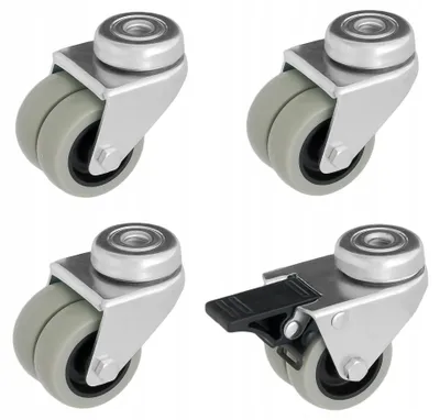 Produktbild von Rader Möbelrollen Set 4x 50mm Schwenkrad mit Bremse