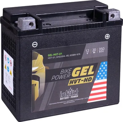 Produktbild von intAct Bike Power GEL Batterie HVT-01 (GHD20HL-BS), 12V, 20AH
