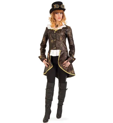 Produktbild von Damen Steampunk Kostüm Jacke Leonore mit Hemdeinsatz Gr. 40 Karneval Halloween