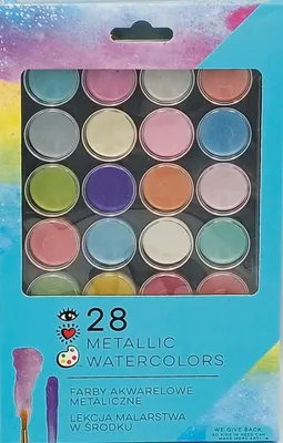 Immagine prodotto di Acquerelli metallizzati 28 colori