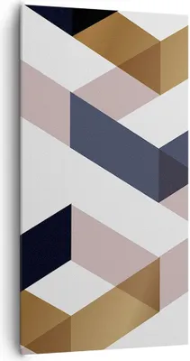 Produktbild von Bild auf Leinwand - Leinwandbild - Einteilig - Abstraktion Muster Diamant - 65x120cm - Wand Bild - Wanddeko - Wandbilder - Leinwanddruck - Bilder - Wanddekoration - Leinwand bilder - PA65x120-4311