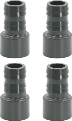 Produktbild von HAF 4x PVC Druckschlauchtülle mit 38mm x 50mm | Schlauchtülle x Klebestutzen | Schlauchverbinder aus grauem PVC-U | PN16 für Pool und Teich