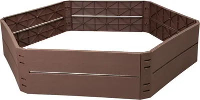 Produktbild von Grindi - Rasenkante Gartenpalisade, braun - GOP 7 Hexagon