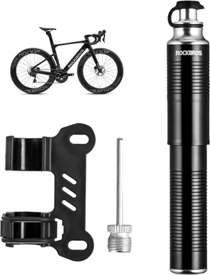 Produktbild von ROCKBROS Fahrradpumpe Luftpumpe Fahrrad Minipumpe Handpumpe Schrader aus Aluminiumlegierung für Moutainbikes Rennräder