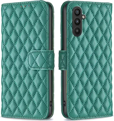 Produktbild von Samsung Galaxy A25 Hülle - BINFEN Rhombus Klapphülle - Grün