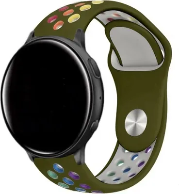Produktbild von Strap-it Garmin Vivoactive 3 Sportband (Armeegrün Bunt)