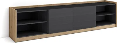 Immagine prodotto di SOKKEL Mobile TV Soggiorno, 207x37x50cm, Per TV fino a 80, Mobile Soggiorno, Nero e rovere