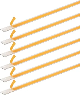 Produktbild von Alberts Flachstange | selbstklebend | Aluminium, silberfarbig eloxiert | 1000 x 20 x 2 mm | 6er Set