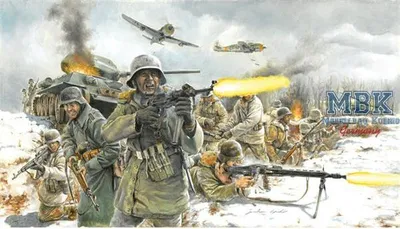 Produktbild von Italeri German Infantry (Winter uniform), 8 Jahr(e), Beige, Kunststoff