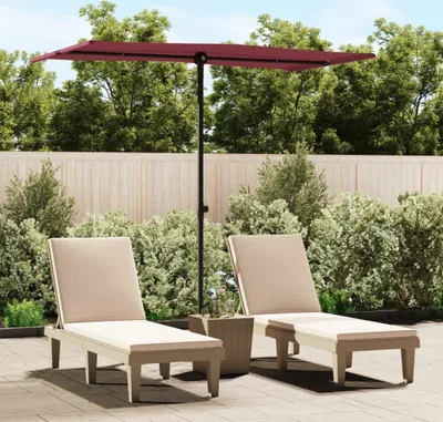 Produktbild von Maison Exclusive - Sonnenschirm mit Aluminium-Mast 180x110 cm Bordeauxrot