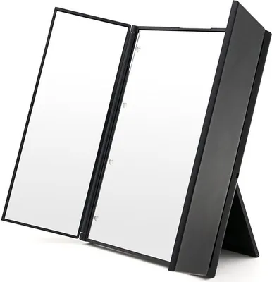 Obrázok produktu pre Trojité kozmetické zrkadlo UNIQ Vanity s LED svetlom, čierne