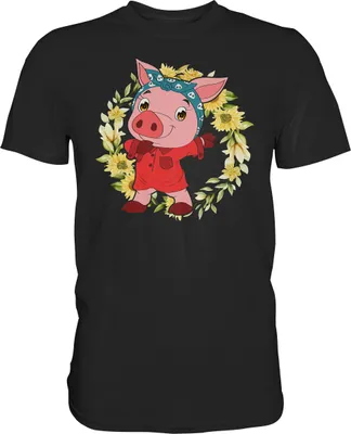 Produktbild von Schweinchen Sonnenblumen T-Shirt Dabbing Schwein Gärtner Geschenk – Black / S