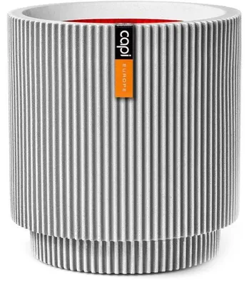Immagine prodotto di Vaso cilindrico, CAPI EUROPE Groove NL, 36 x 38 cm, avorio