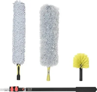 Imagen del producto de Varilla telescópica 4 en 1 con microfibra, de 180 cm de largo, extensible